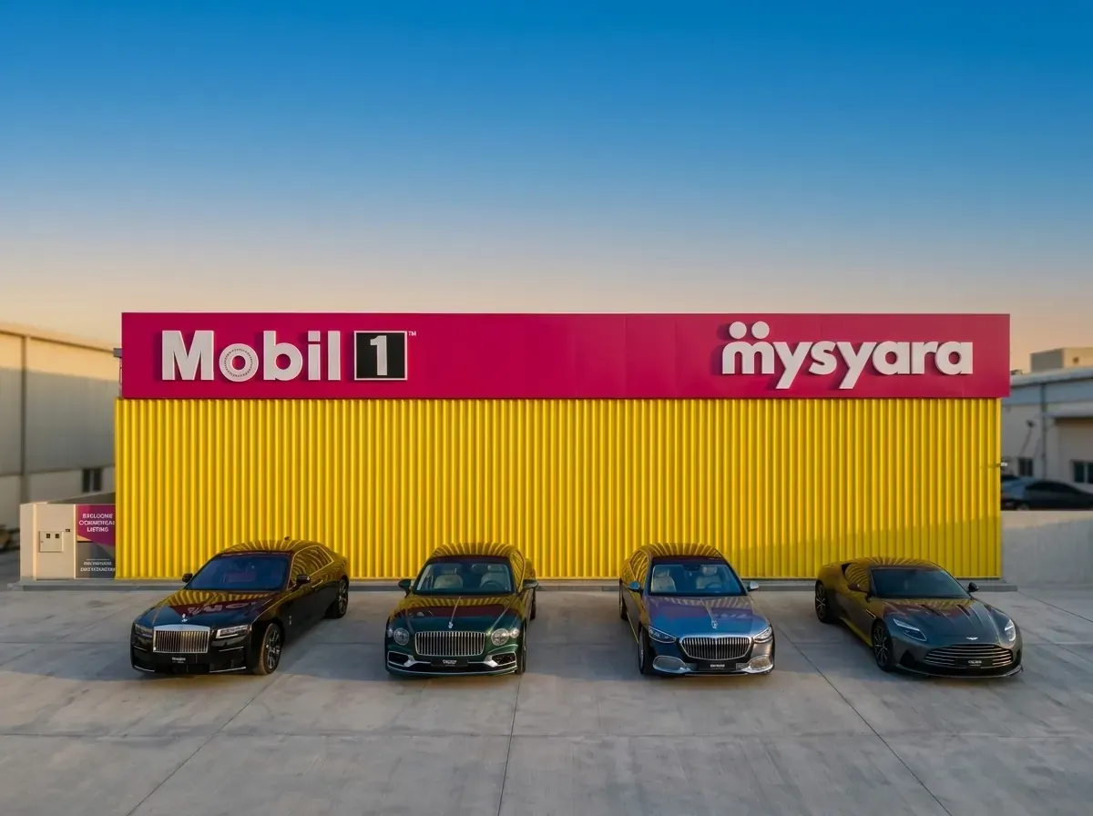 MySyara flagship workshop exterior with luxury cars